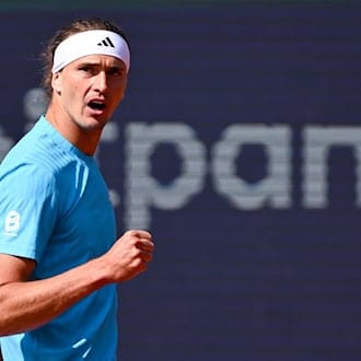 Alexander Zverev jubelt über den Einzug ins Viertelfinale. / Foto: Sven Hoppe/dpa