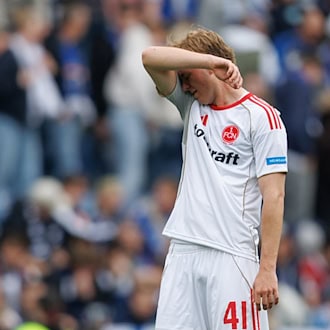 Nürnbergs Eric Porstner nach dem Remis in Bielefeld. / Foto: Friso Gentsch/dpa