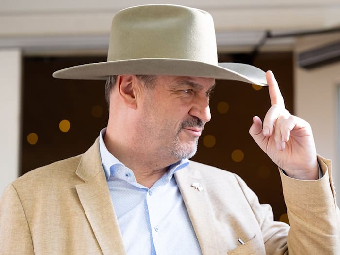 CSU-Chef Söder war erst vor einem Monat selbst in den USA. Nach der neusten Drohung aus Washington von US-Präsident Trump rät Söder zu Gelassenheit auf beiden Seiten. (Archivbild) / Foto: Sven Hoppe/dpa