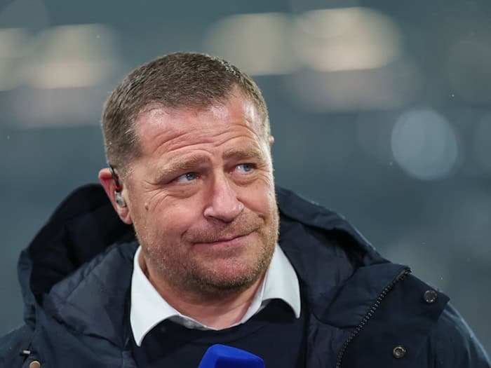 Max Eberl ist froh, dass Harry Kane wieder dabei ist. (Archivbild) / Foto: Jan Woitas/dpa