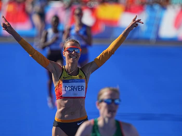 Erneut deutsche Marathon-Meisterin: Domenika Mayer aus Regensburg. (Archivbild) / Foto: Michael Kappeler/dpa