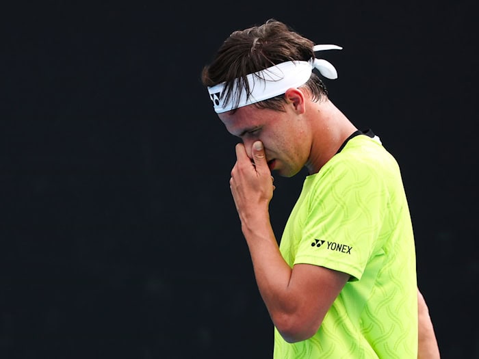 Daniel Altmaier verpasst in München die Runde der besten Acht. (Archivbild) / Foto: Frank Molter/dpa