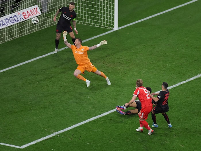 Harry Kane ließ die Bayern früh jubeln. / Foto: Rolf Vennenbernd/dpa