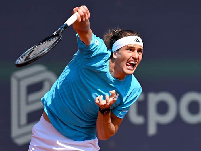 Alexander Zverev in Aktion bei den BMW Open von München. / Foto: Sven Hoppe/dpa