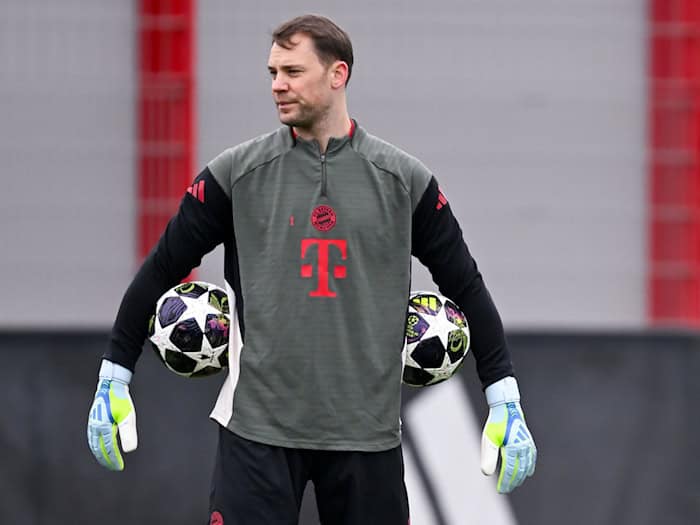 Manuel Neuer ist einer von vier Bayern-Profis, die von einer möglichen Gelb-Sperre im Halbfinal-Hinspiel bedroht sind. / Foto: Sven Hoppe/dpa