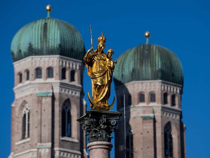 Die Münchner Mariensäule wurde im 17. Jahrhundert eingeweiht. (Archivbild) / Foto: Sven Hoppe/dpa