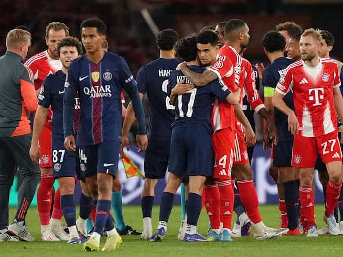 Die Pariser und Münchner lieferten sich ein Mega-Duell. / Foto: Aurelien Morissard/AP/dpa
