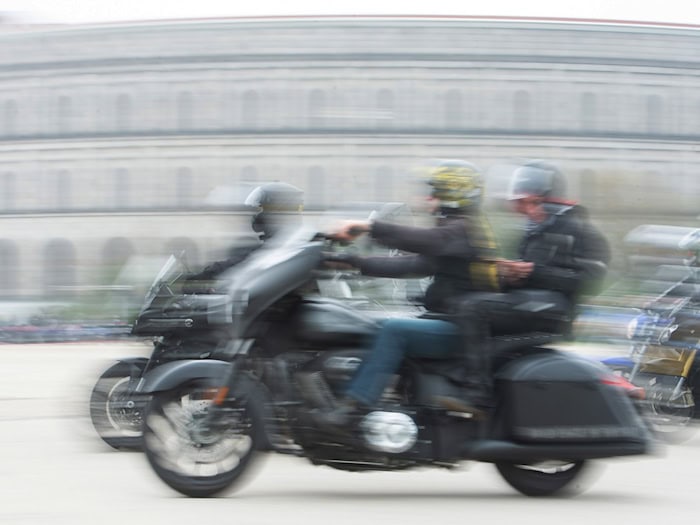 Alljährlich versammelt sich am 1. Mai eine fünfstellige Zahl von Motorradfahrern in Nürnberg, hier eine Archivaufnahme von 2021. (Archivbild)  / Foto: Timm Schamberger/dpa