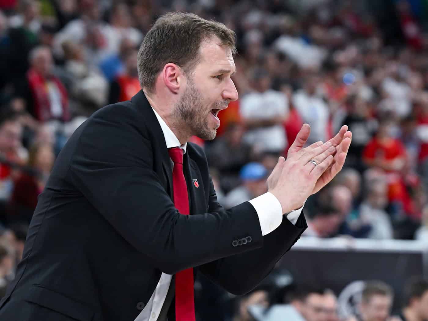 Anton Gavel hat mit Bamberg auch das zweite Heimspiel gegen seinen ehemaligen Club Ulm gewonnen. (Archivbild) / Foto: Sven Hoppe/dpa
