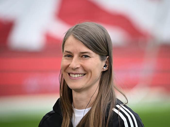 Nach fünf Spielen ist für Marie-Louise Eta Schluss bei den Bundesliga-Männern von Union Berlin. / Foto: Soeren Stache/dpa