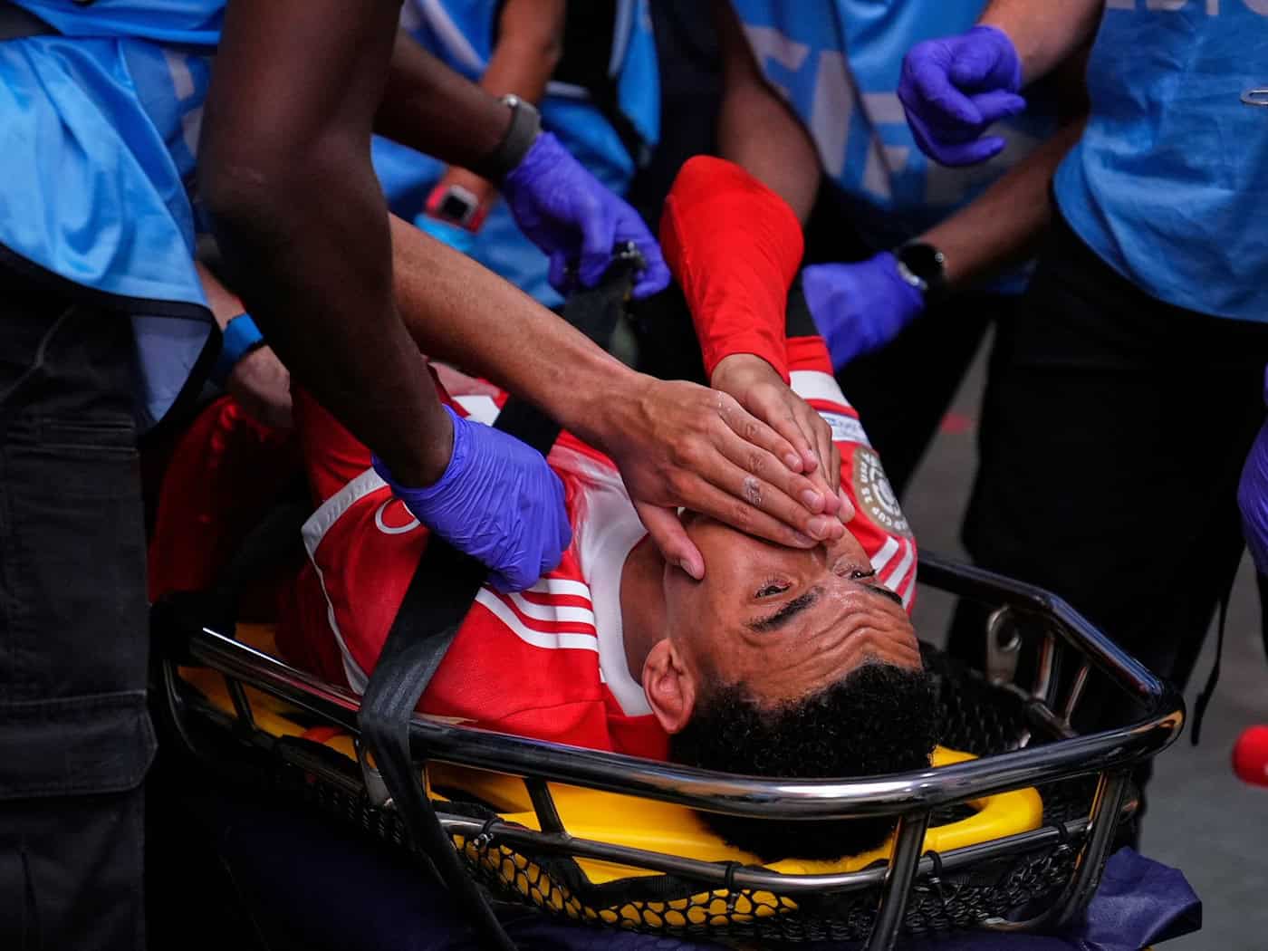 Jamal Musiala fiel nach seiner Verletzung bei der Club-WM lange aus. (Archivbild) / Foto: Brynn Anderson/AP/dpa