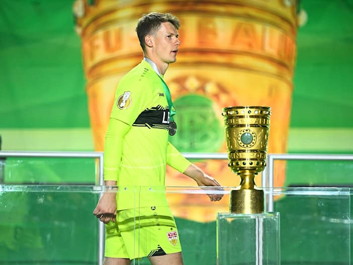 Verlässt den VfB nach drei Jahren: Nationaltorhüter Alexander Nübel. (Archivbild) / Foto: Tom Weller/dpa