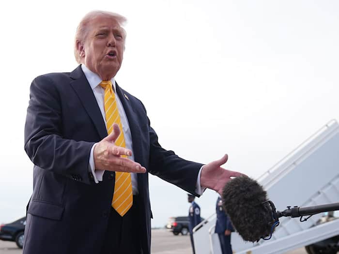 Trump bekräftigt: Die Truppenstärke in Deutschland soll deutlich reduziert werden.  / Foto: Matt Rourke/AP/dpa