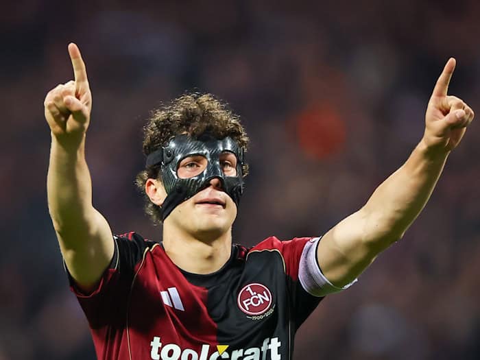 Fabio Gruber verlässt den 1. FC Nürnberg. (Archivbild) / Foto: Daniel Karmann/dpa