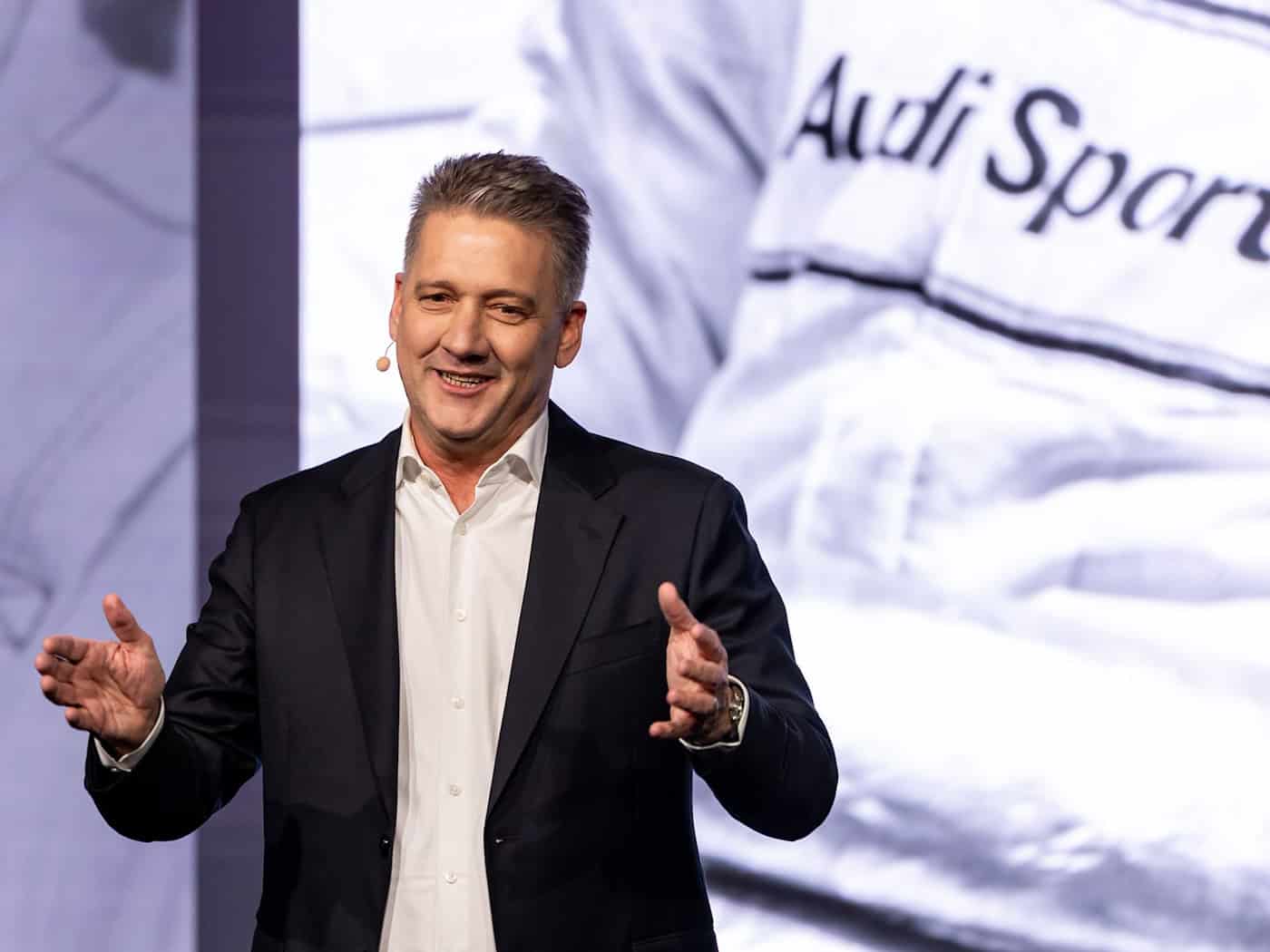 Zufrieden im Formel-1-Mittelfeld: Audi-Vorstandschef Gernot Döllner. (Archivbild) / Foto: Daniel Karmann/dpa