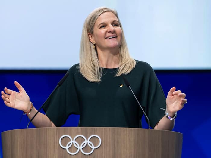 IOC-Präsidentin Kirsty Coventry reformiert die Olympia-Vergabe. / Foto: Cyril Zingaro/KEYSTONE/dpa