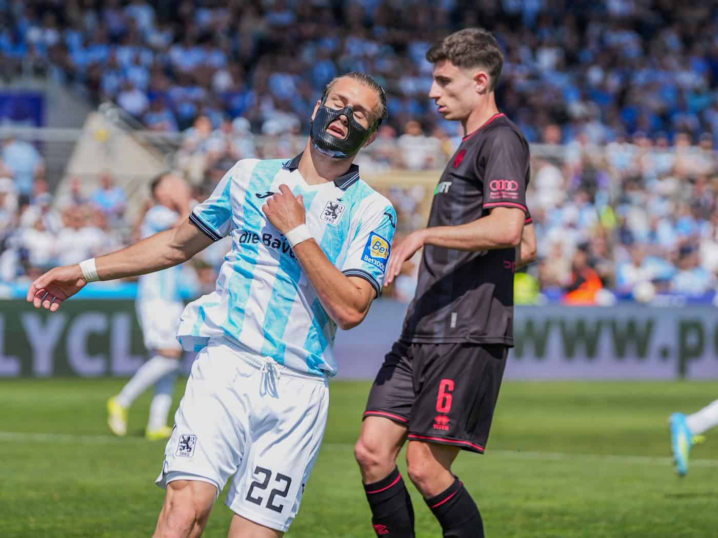 Sigurd Haugen (l) wechselt vom TSV 1860 München zum 1. FC Nürnberg. (Archivbild) / Foto: Helen Fiona/dpa