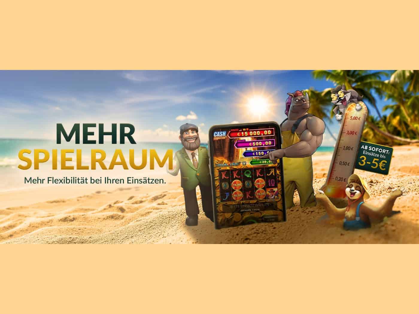 Erlebe mehr Flexibilität und höhere Einsatzmöglichkeiten bei deinen Lieblingsslots – jetzt bei DIE SPIELBANK. / Bild: DIE SPIELBANK