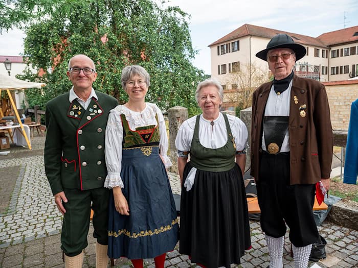 Beim Tag der Franken stand Tracht hoch im Kurs. / Foto: Daniel Vogl/dpa