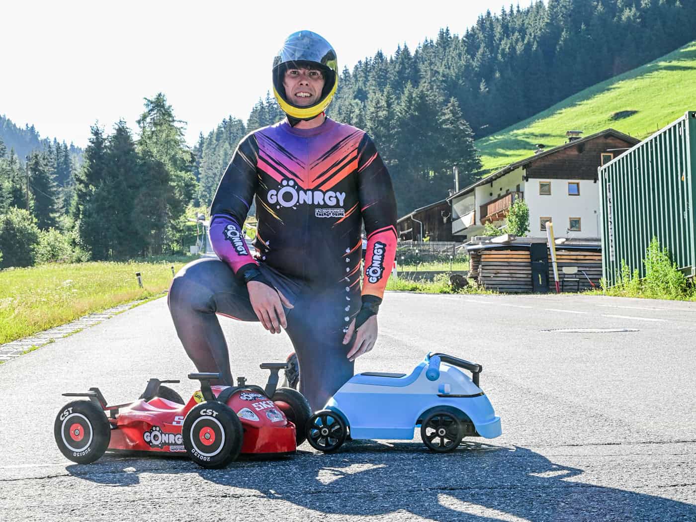 Marcel Paul aus Hessen erreicht 149,875 km/h mit umgebautem Bobby-Car
