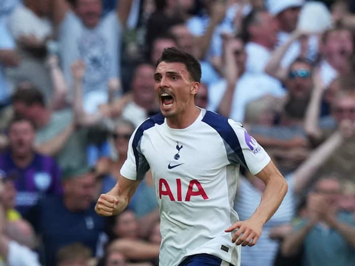 João Palhinha verabschiedete sich mit emotionalen Worten von Tottenham Hotspur und kehrt vorerst zum FC Bayern zurück. (Archivbild) / Foto: Frank Augstein/AP/dpa