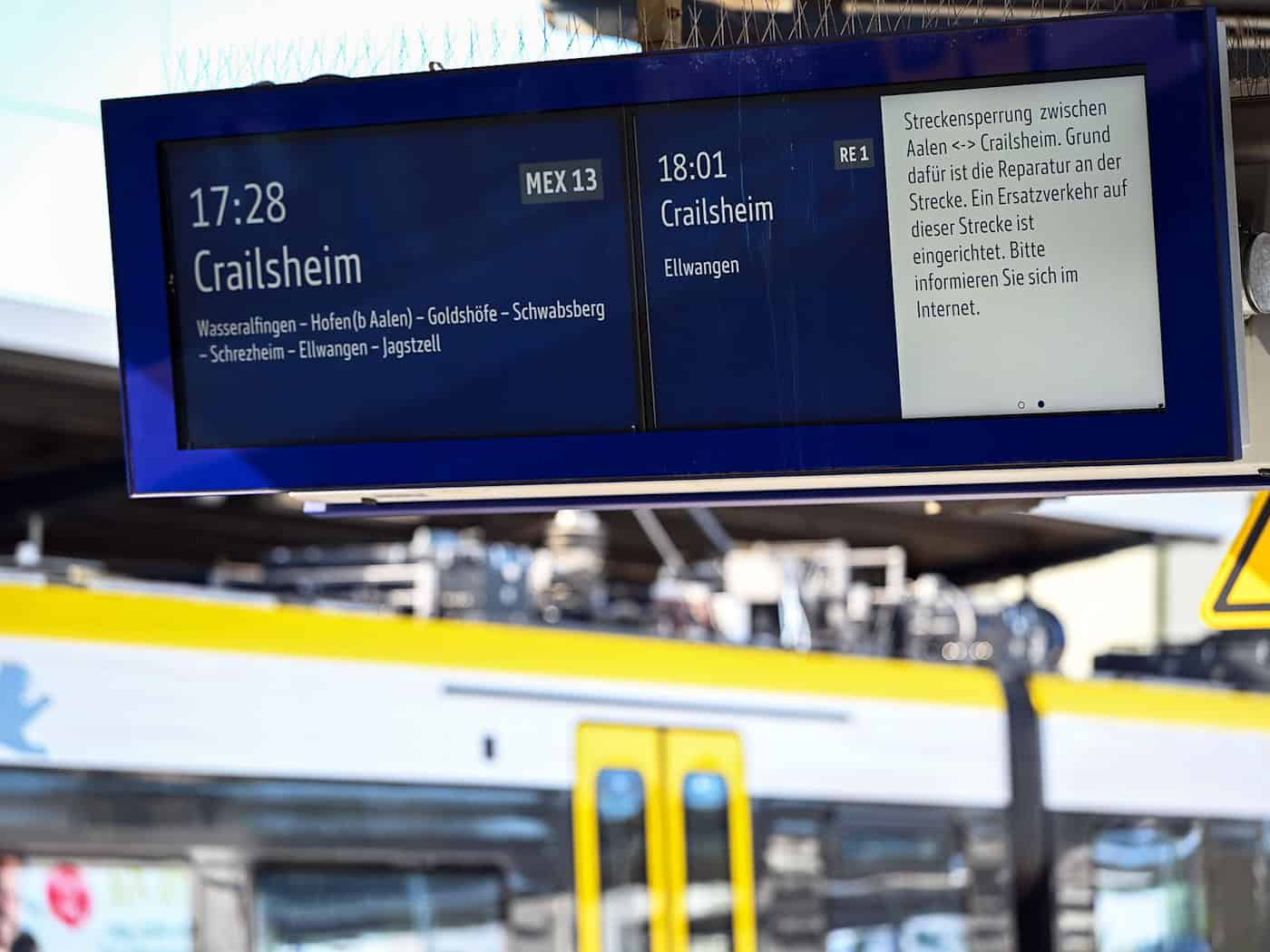 Zugverkehr nach Reparaturen wieder auf Strecke Crailsheim–Aalen freigegeben