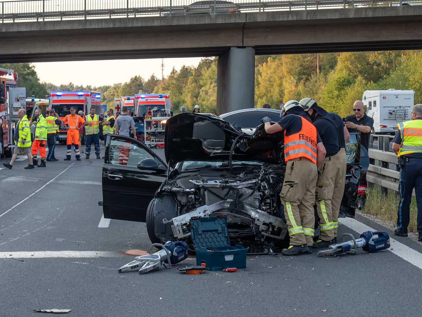 Mehrere Schwerverletzte bei Unfall auf A73 bei Bamberg