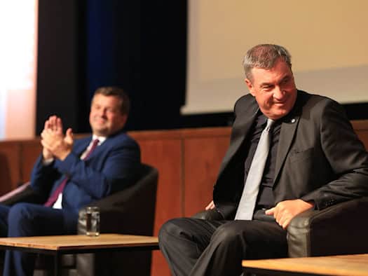 Söder wirbt in Wernigerode für CDU-Ministerpräsident Sven Schulze