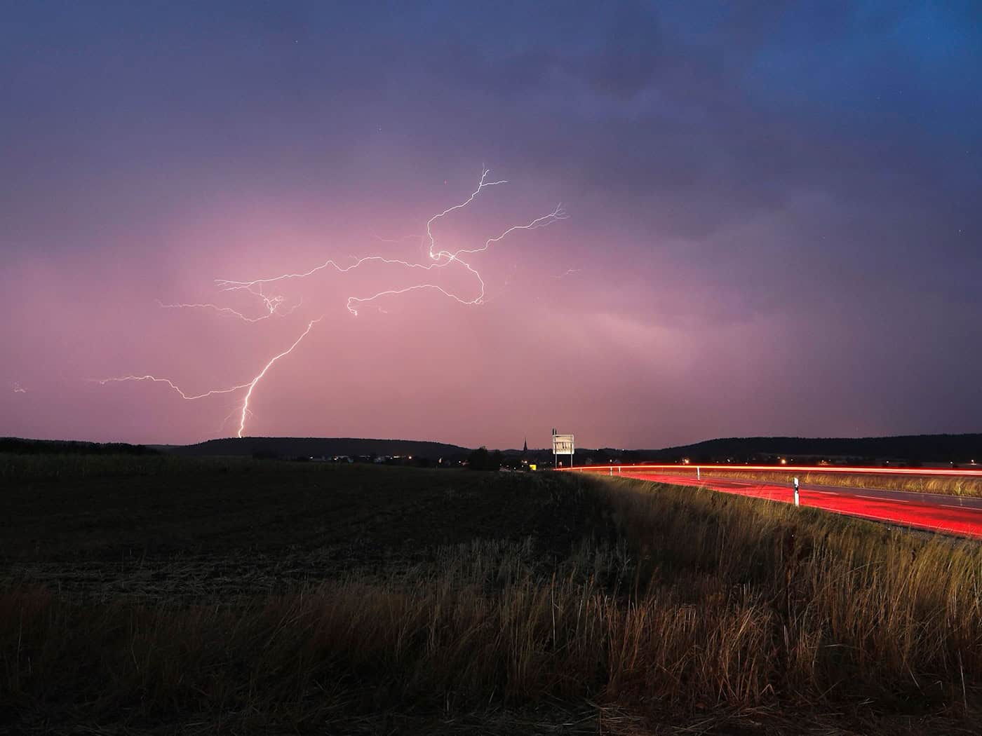 Unwetter in Oberfranken - Schützenfest teilweise geräumt