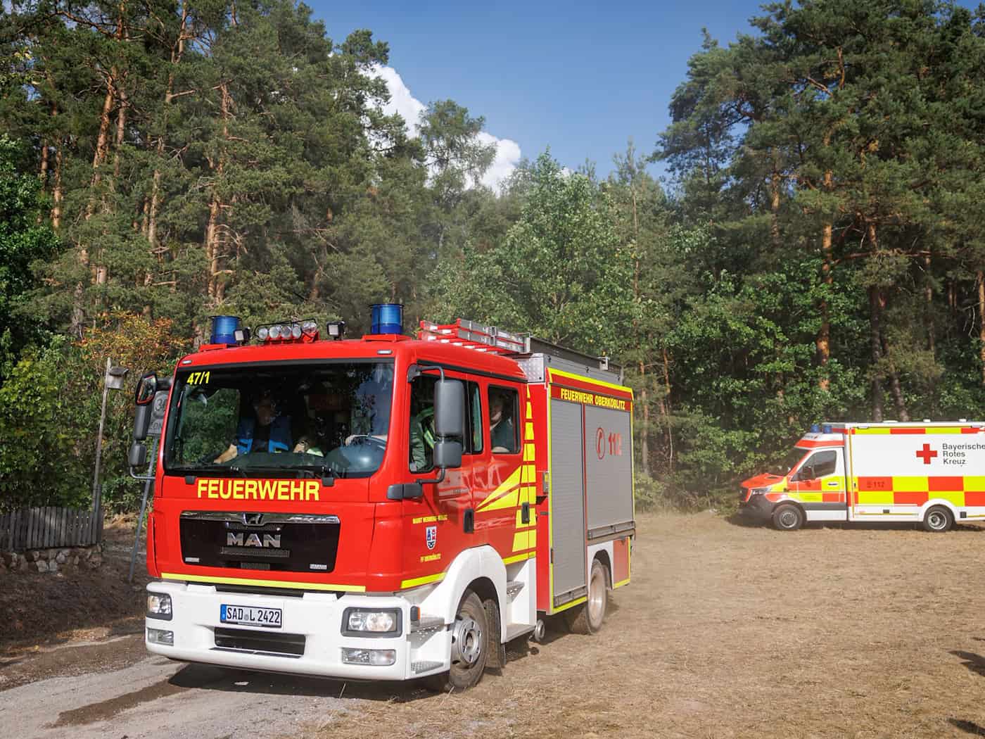 Waldbrand in Hessen an Bayerns Grenze - 30.000 Quadratmeter