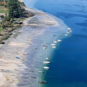 Schiffsverkehr im Untersee (Bodensee) wegen Niedrigwasser eingestellt