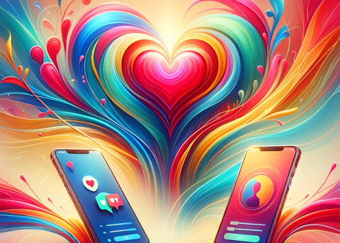 Herz mit Smartphone