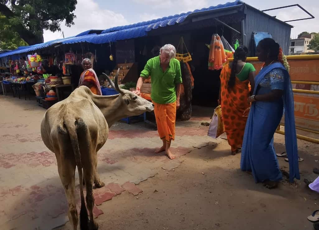 Rainer König auf seiner Yoga-Reise in Indien.