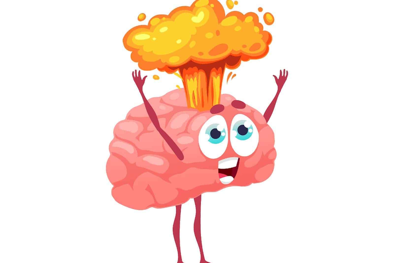 Cartoon Hirn explodiert