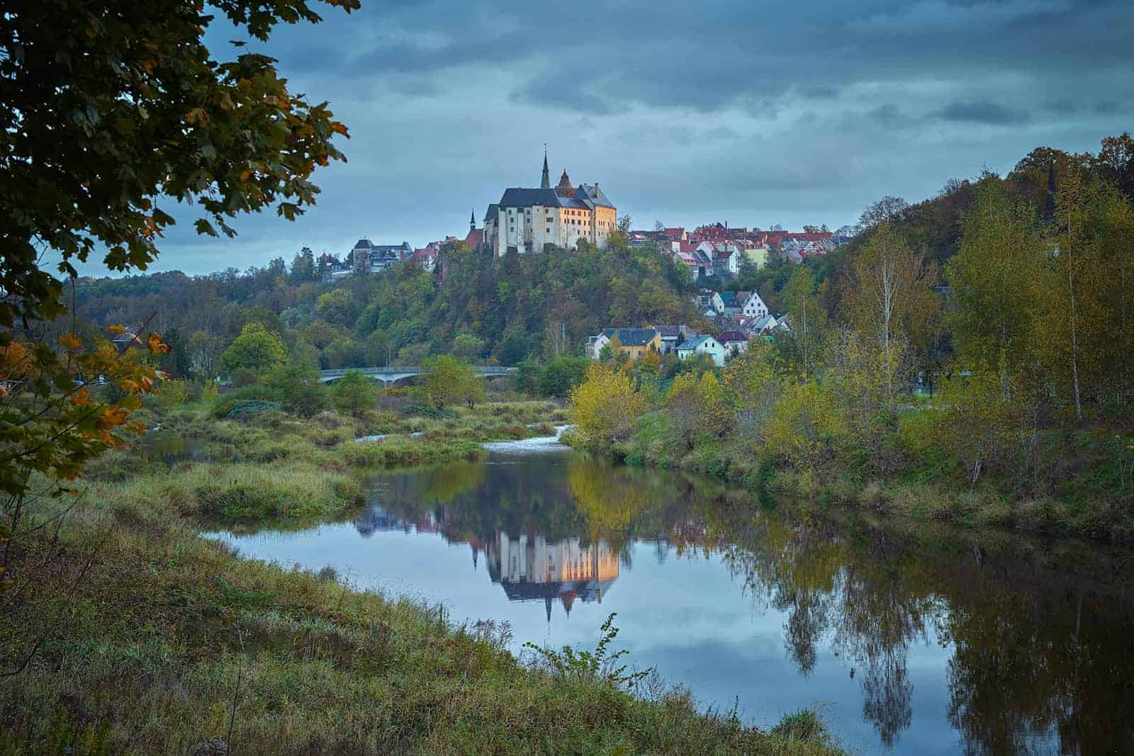 Burg Mildenstein i dramatischer Lichtstimmung