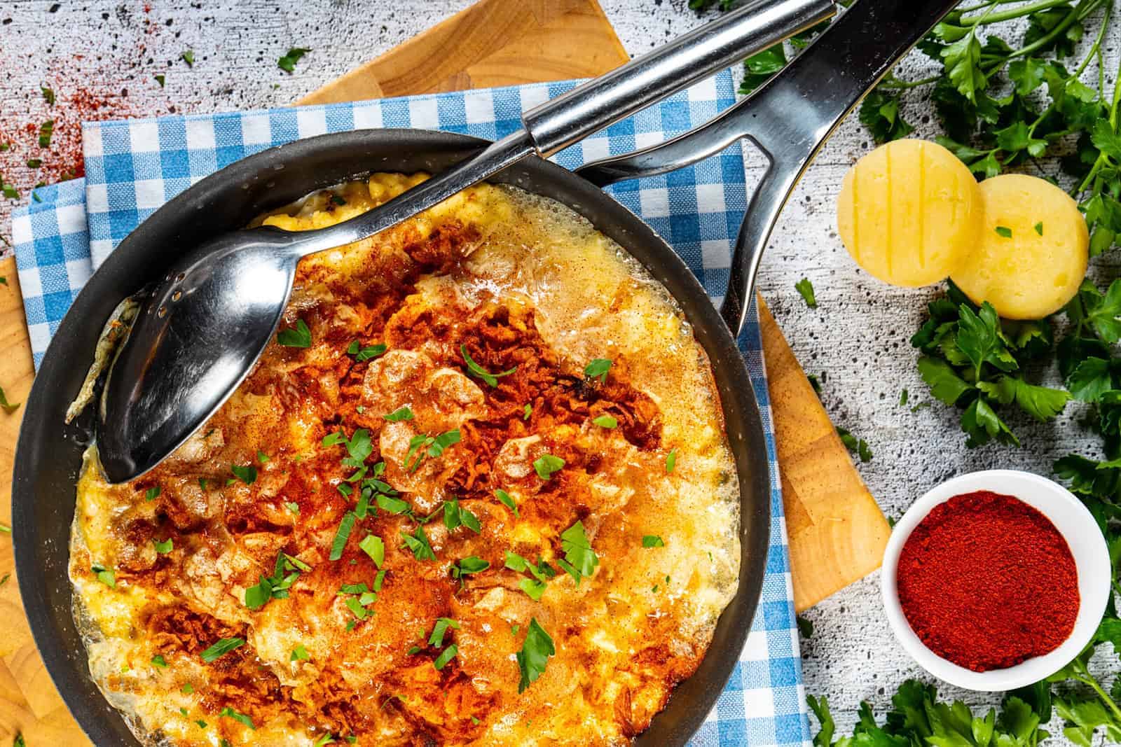 Gratinierte Handkäse-Spätzle
