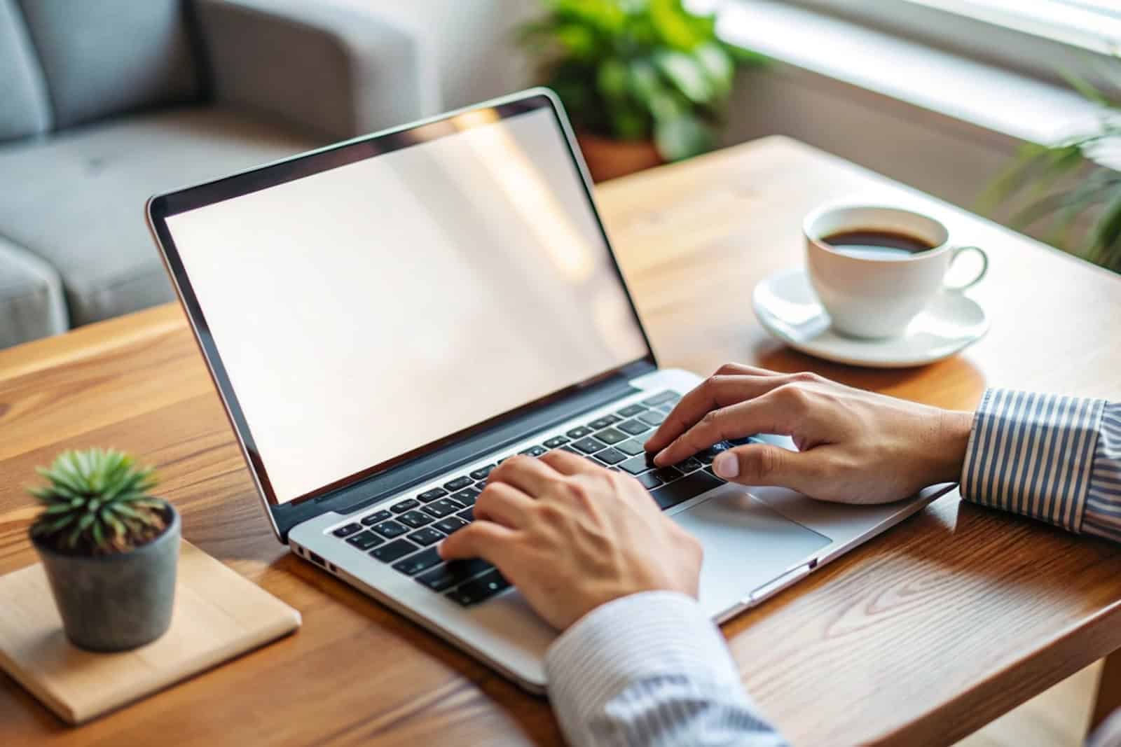 ein Mann mit einem Laptop-Computer