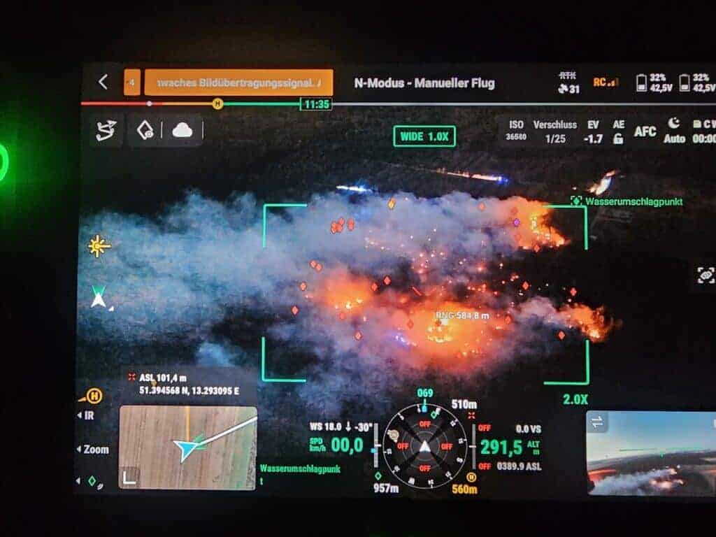 Drohnenkamera Bild Brand Gohrischheide