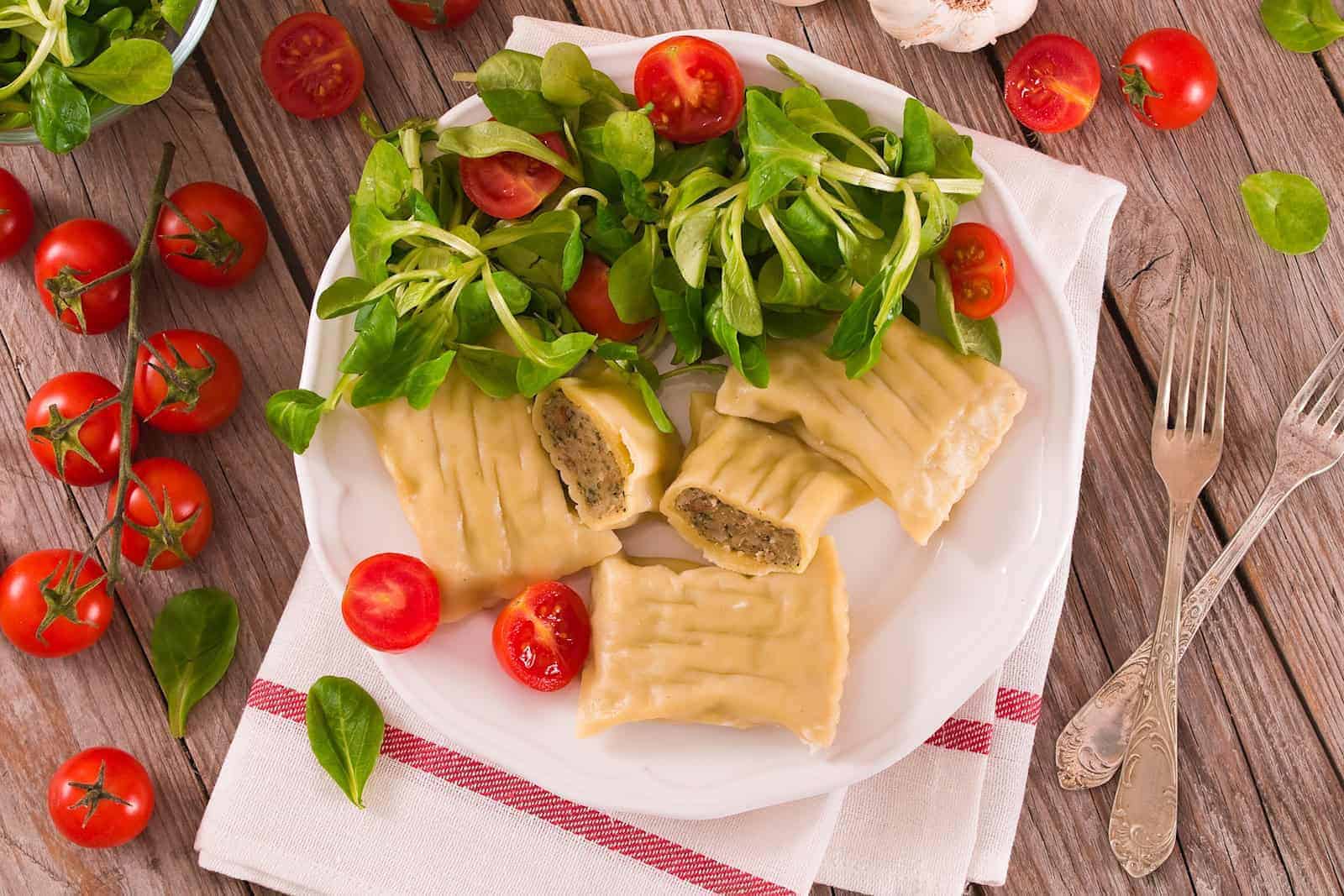 maultaschen auf teller