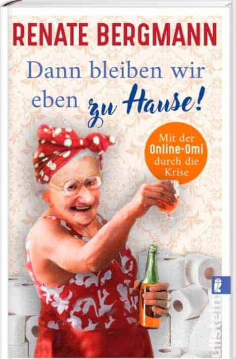 Buchcover mit Oma zum Buch "Dann bleiben wir eben zu Hause""