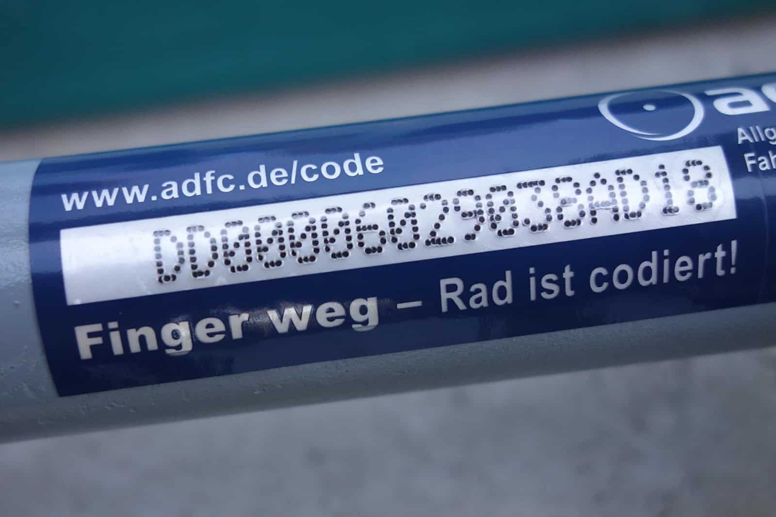 Eine Codierung des Fahrrades kann Diebe abschrecken. Foto: ADFC 