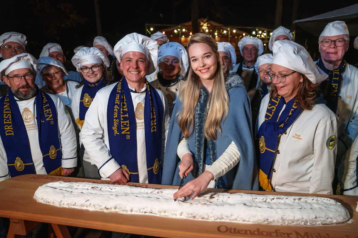 Ab November wird in Dresdner der Christstollen nicht nur gegessen, sondern auch gefeiert. Foto: Schutzverband Dresdner Stollen/Michael Schmidt