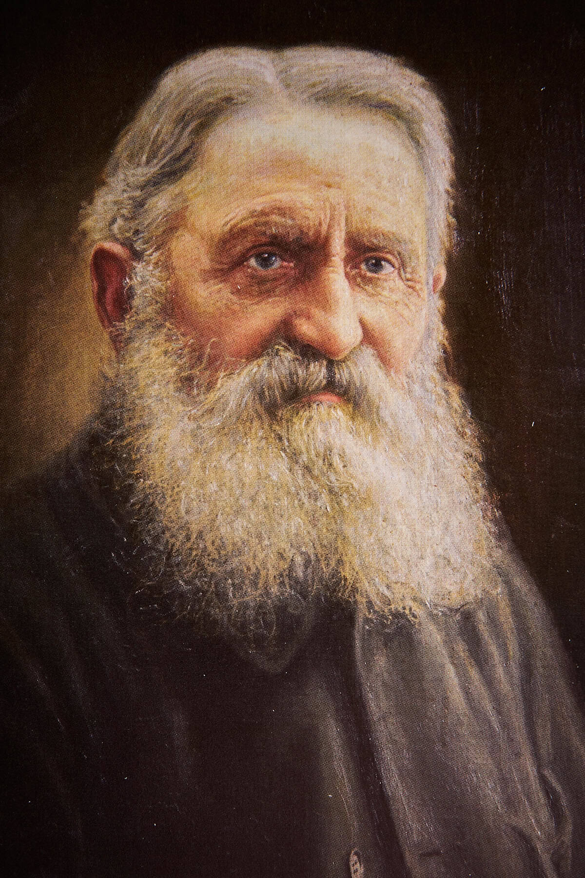 August Kotzsch, handcoloriertes Porträtfoto, 1908. Foto: Hermann Kotzsch, coloriert von Robert Langbein