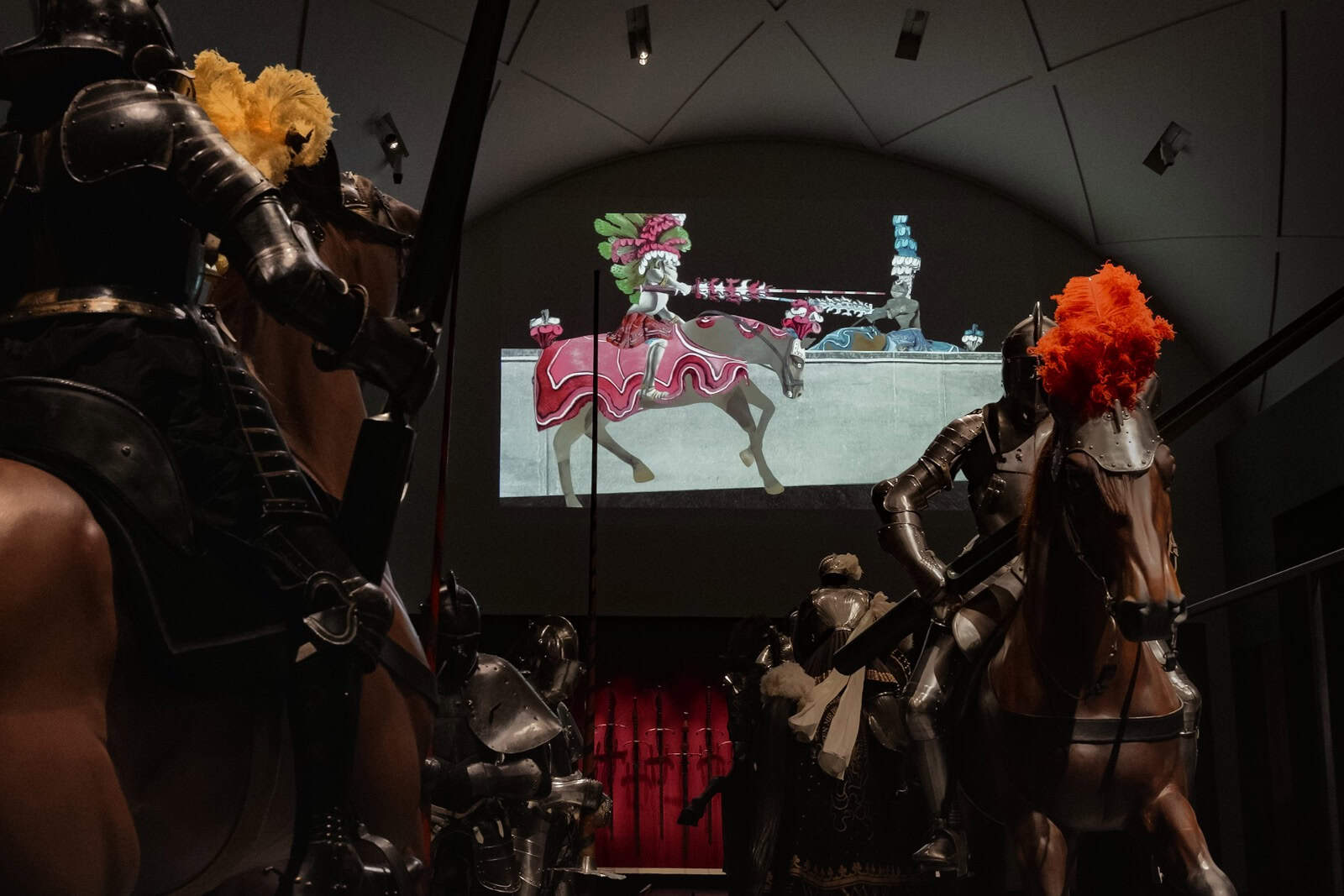 Das multimediale Turnier im Riesensaal des Dresdner Residenzschlosses. Foto: SKD