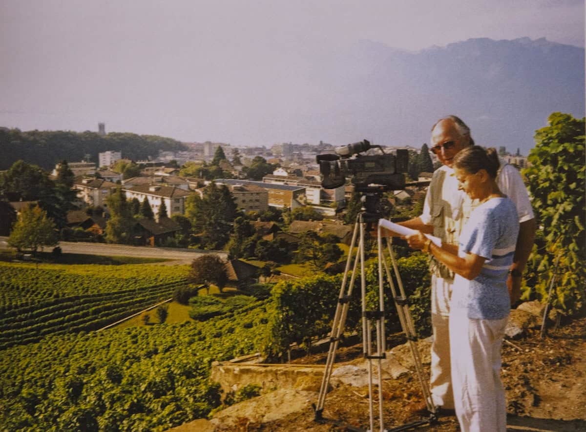 Mit Renate Hoffmann bei Filmarbeiten in der Schweiz, 1999. Foto: Cornelia Hirsch