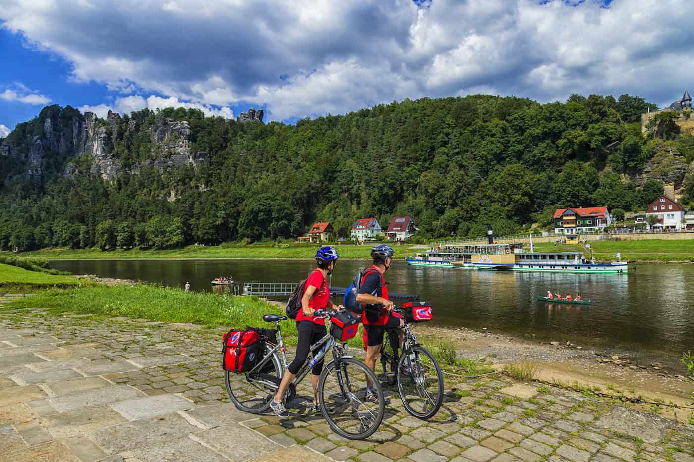 Der Elberadweg im Kurort Rathen. Foto: TVSSW/Sylvio Dittrich