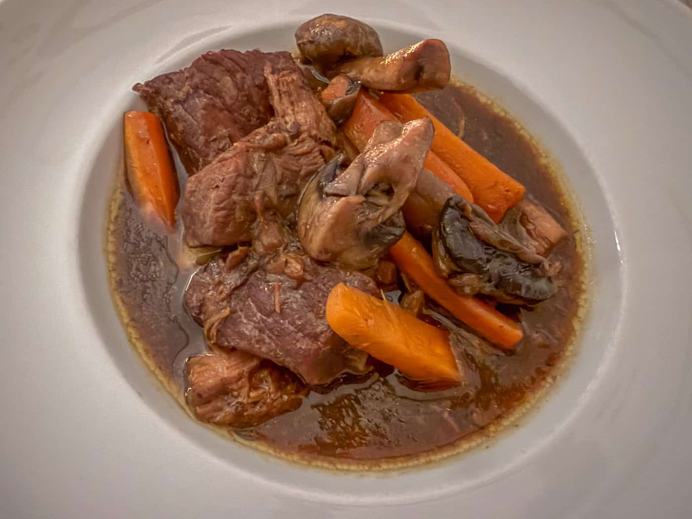 Das leckere Boef Bourgignon in "Gräfes Wein & fein". Foto: Ulrich van Stipriaan Das leckere Boef Bourgignon in "Gräfes Wein & fein". Foto: Ulrich van Stipriaan