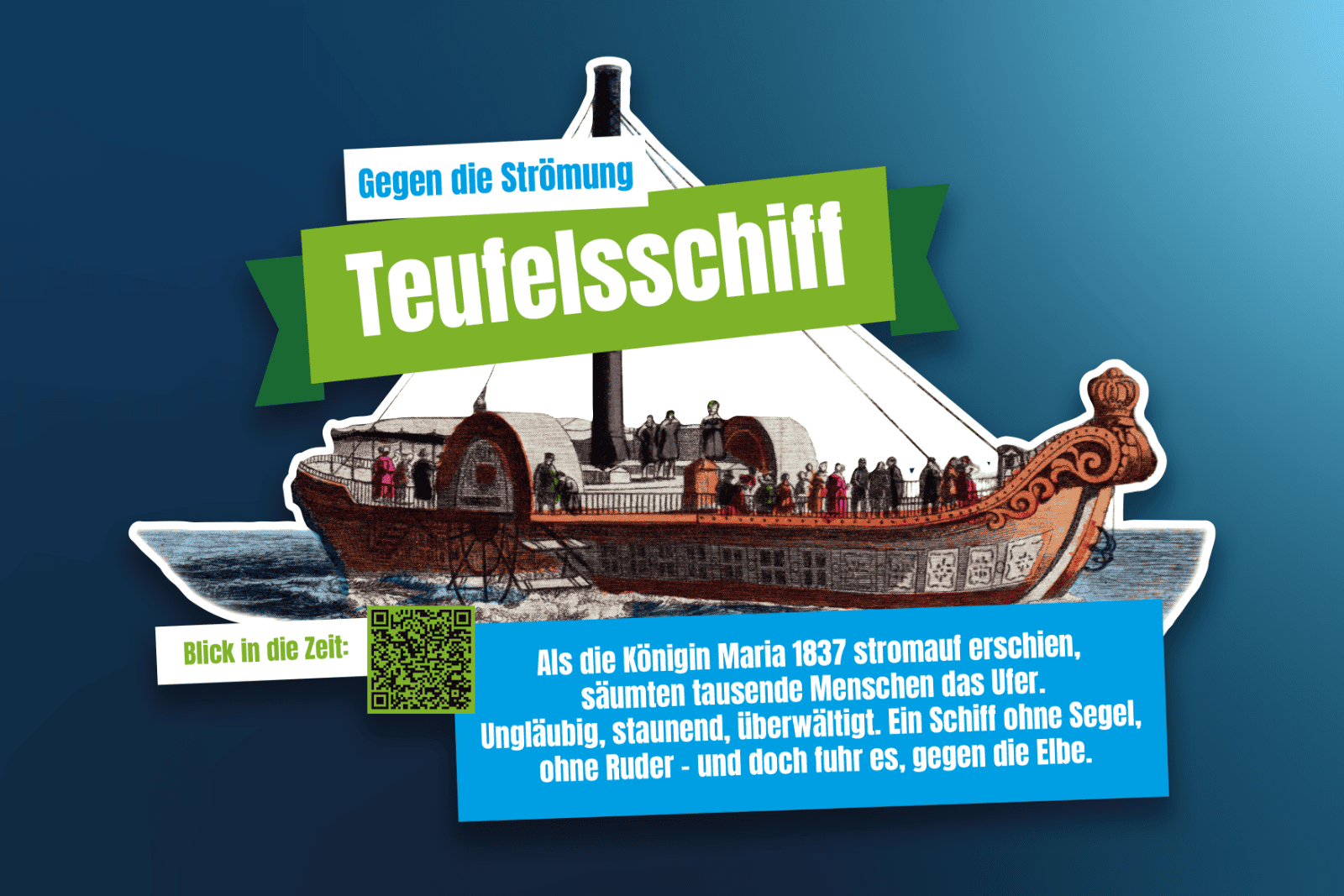 Das Dampfboot "Königin Maria" macht 1837 das Unmöglich auf der Elbe wahr - es fährt ohne Segel und Ruder gegen die Strömung. Foto: Sächsische Dampfschifffahrt