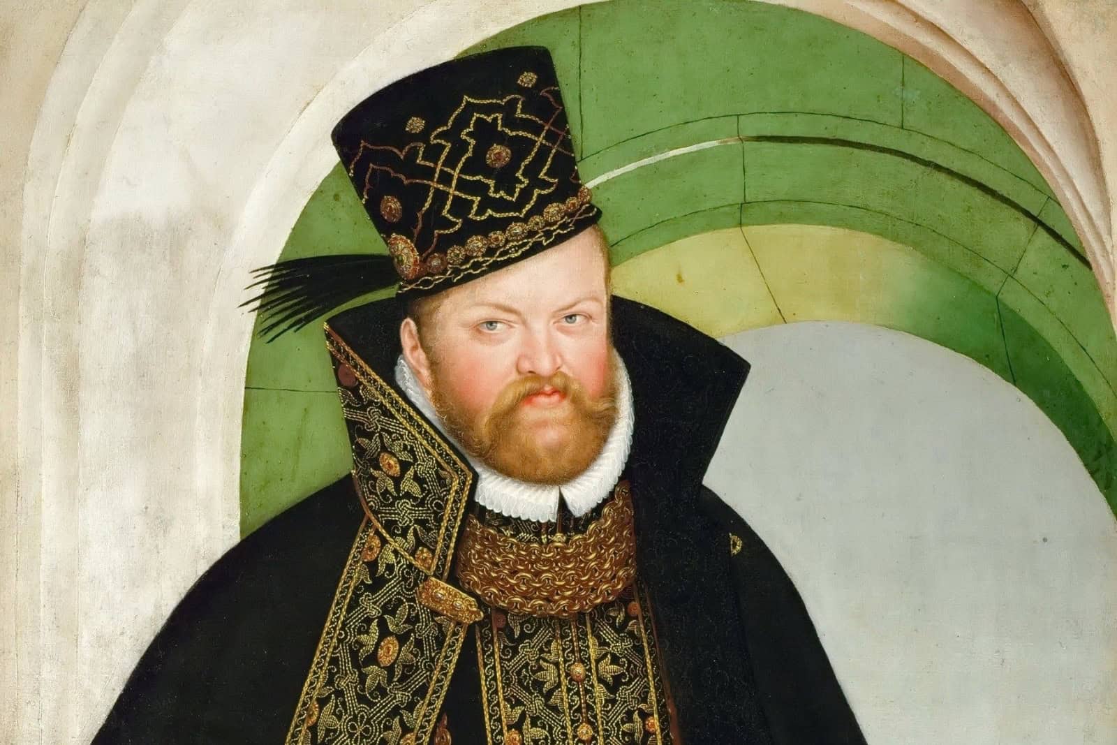 Kurfürst August von Sachsen auf einem Gemälde von Lucas Cranach d. J., 1565. Repro: KHM Wien