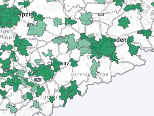 Grün oder versiegelt? Die Karte des IÖR Dresden macht sichtbar, wie gut Städte auf Hitze und Starkregen vorbereitet sind.